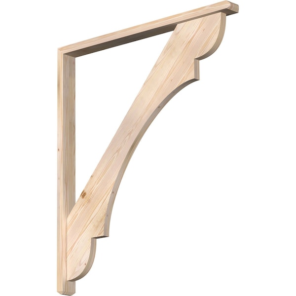 Ekena Millwork Olympic Craftsman Smooth Bracket w/ Offset Brace, Douglas Fir, 3 1/2"W x 42"D x 48"H BKT0402X42X48OLY04SDF - main